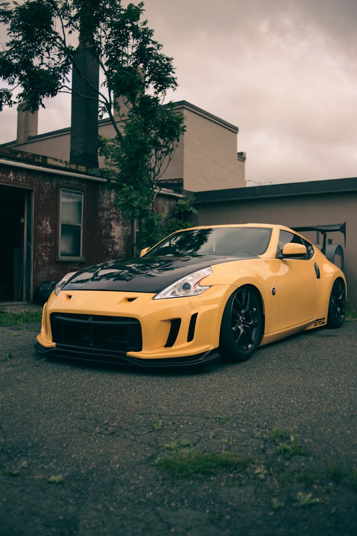 Black and Yellow Nissan 370z